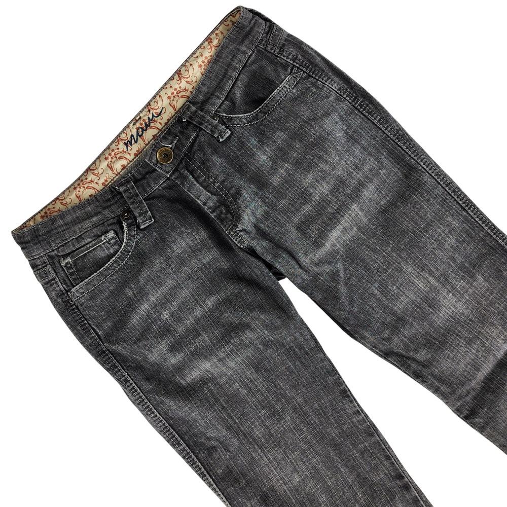 Mavi Jeans Women 29/32 Black Dark Wash Bootcut Cotton Blend Denim